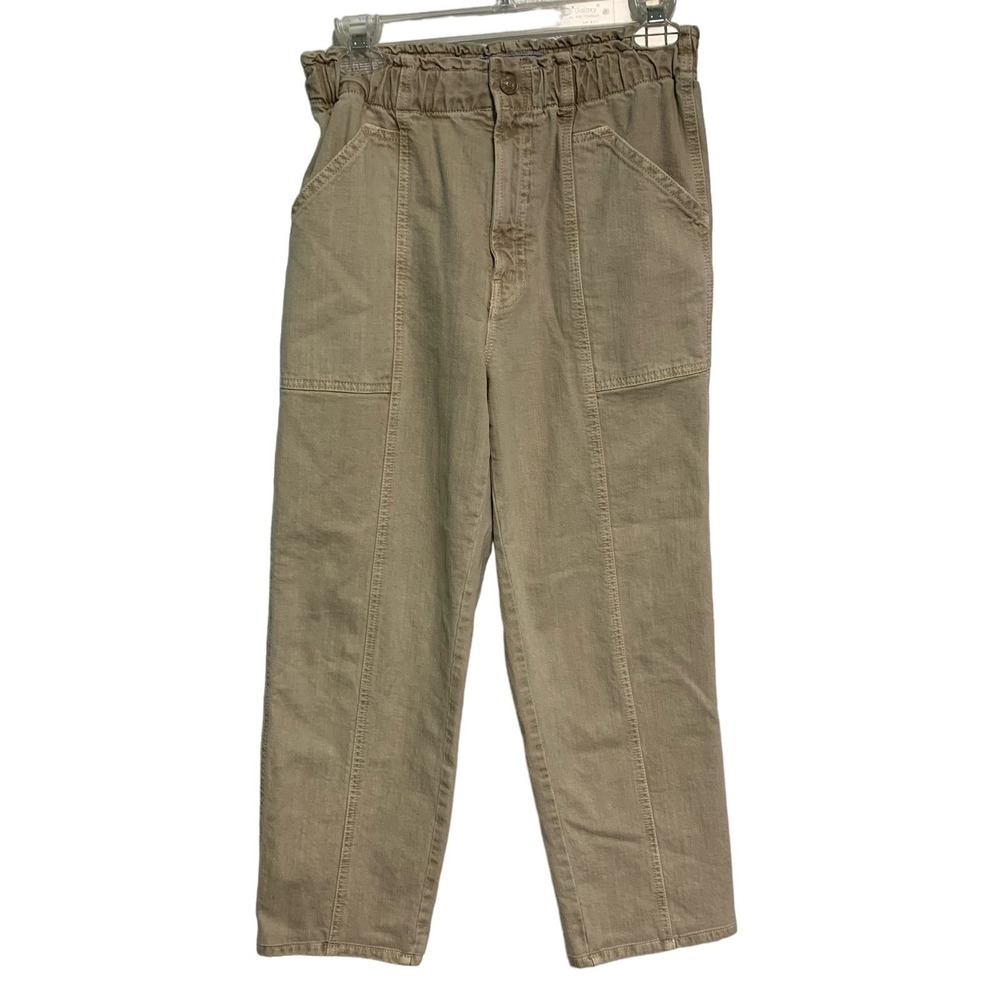 MOTHER Tan Ankle Cropped Pants